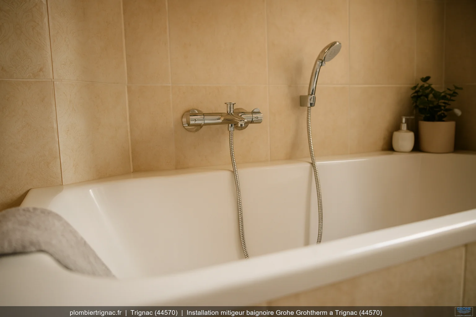 Installation mitigeur baignoire Grohe Grohtherm a Trignac (44570)