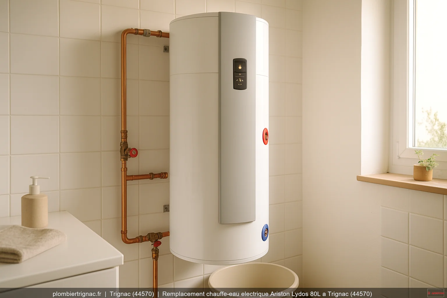 Remplacement chauffe-eau electrique Ariston Lydos 80L a Trignac (44570)